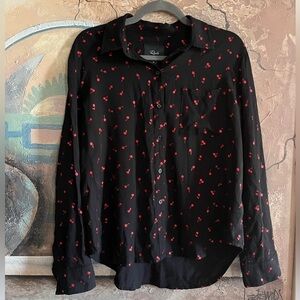 Rails Rocsi Metallic Cherry Print Shirt